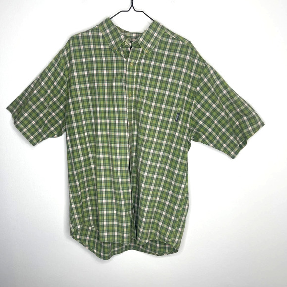 Woolrich men's size large shirt button down short sleeve casual untucked tucked - Picture 1 of 14
